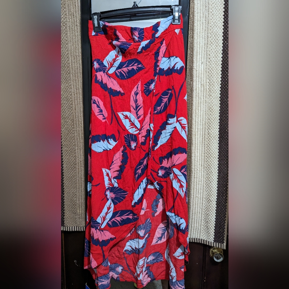 Express Linen-Type Draped Skirt